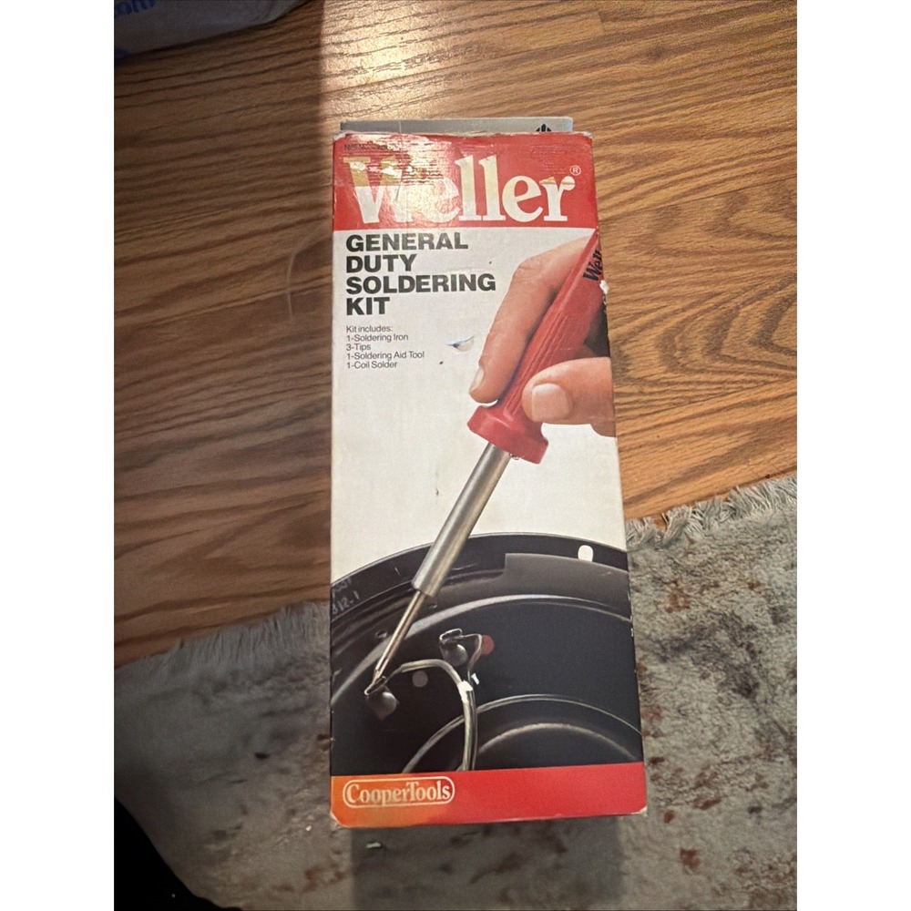 Vintage WELLER SOLDERING IRON 25 WATT 110 120 VOLT CORDED SP23K SOLDER Kit